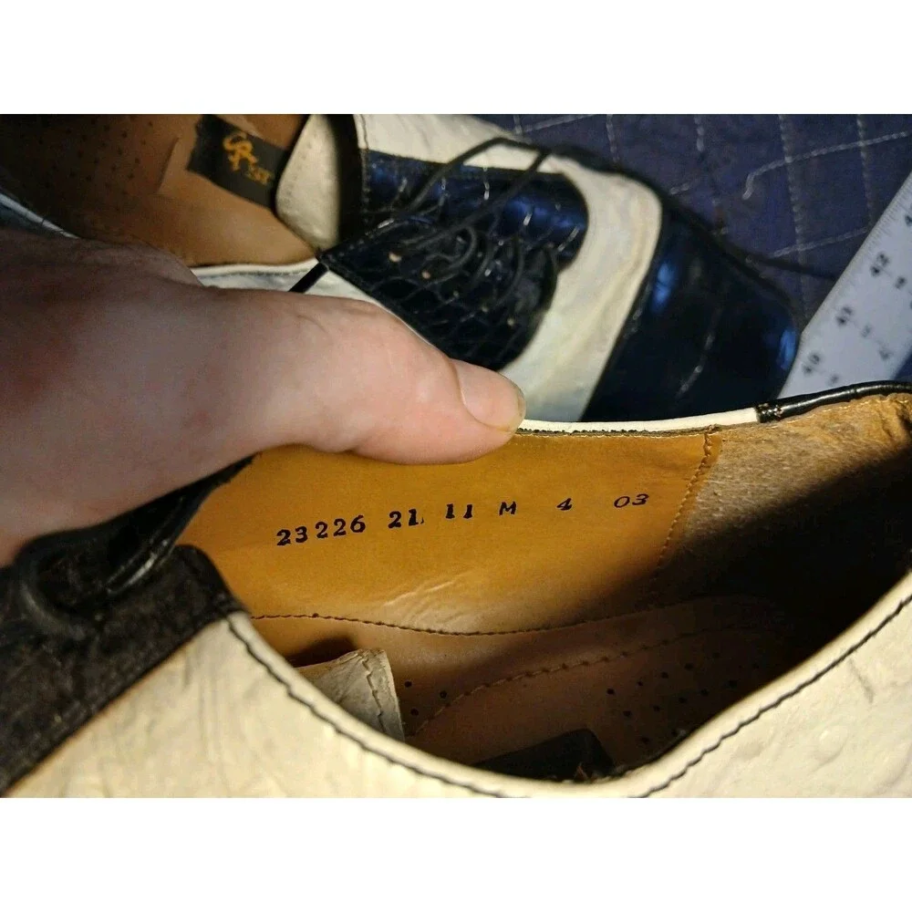 Stacy Adams Vintage Black And White Dress Shoes , Size 11m